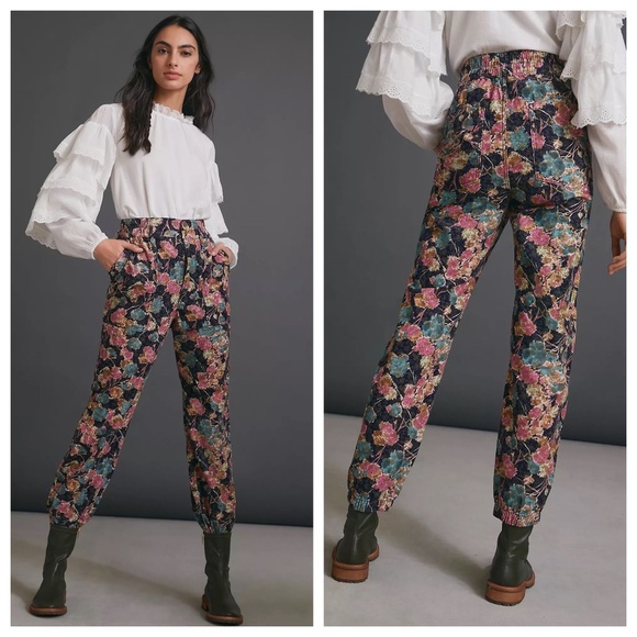 Anthropologie Pants - by Anthriopologie Anisa Floral Corduroy Joggers Multicolored 45335